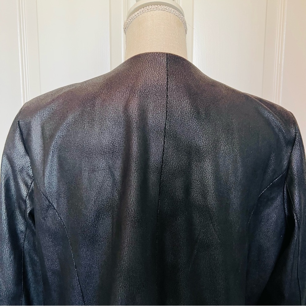 NEW INSIGHT TEXTURED FAUX LEATHER JACKET - Picture 6 of 13